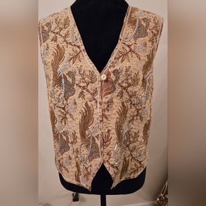 Seni Vintage Heavily Beaded  Beige Vest